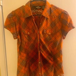 Harley Davidson short sleeve button down